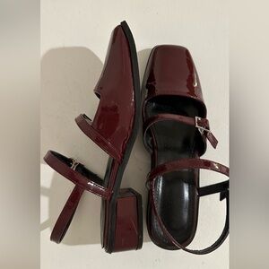 Women Artificial Patent Leather, Elegant Square Toe Ankle Strap Mary Jane
